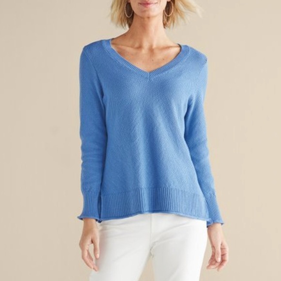 NWT Soft Surroundings Marin Back Button Sweater Large - Picture 4 of 16